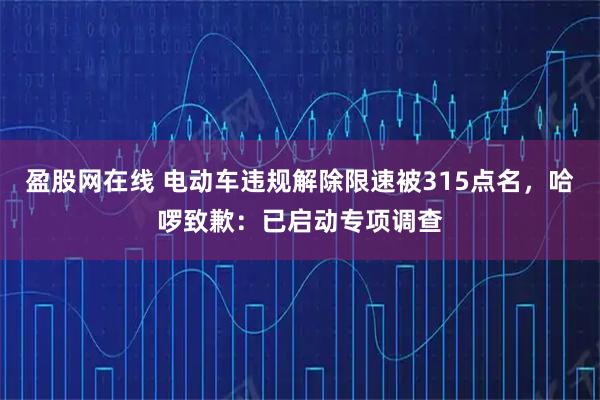 盈股网在线 电动车违规解除限速被315点名，哈啰致歉：已启动专项调查