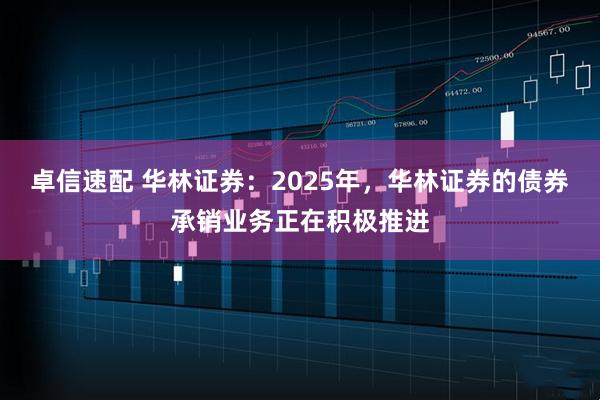 卓信速配 华林证券：2025年，华林证券的债券承销业务正在积极推进