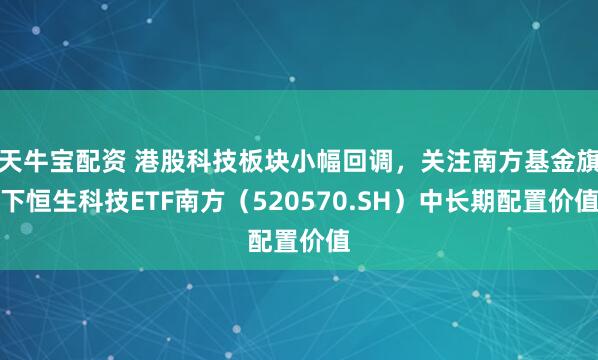天牛宝配资 港股科技板块小幅回调，关注南方基金旗下恒生科技ETF南方（520570.SH）中长期配置价值