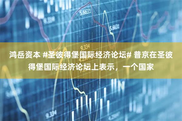 鸿岳资本 #圣彼得堡国际经济论坛# 普京在圣彼得堡国际经济论坛上表示,一个国家