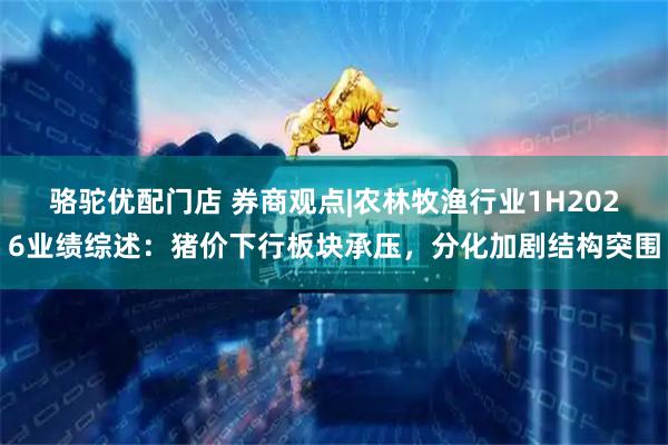 骆驼优配门店 券商观点|农林牧渔行业1H2026业绩综述：猪价下行板块承压，分化加剧结构突围